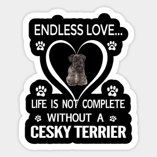 Cesky Terrier Lovers Sticker